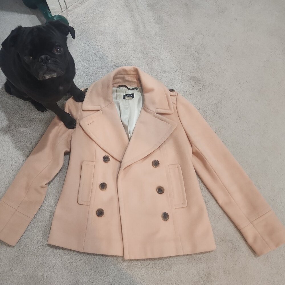 J. Crew Light Pink Wool Peacoat